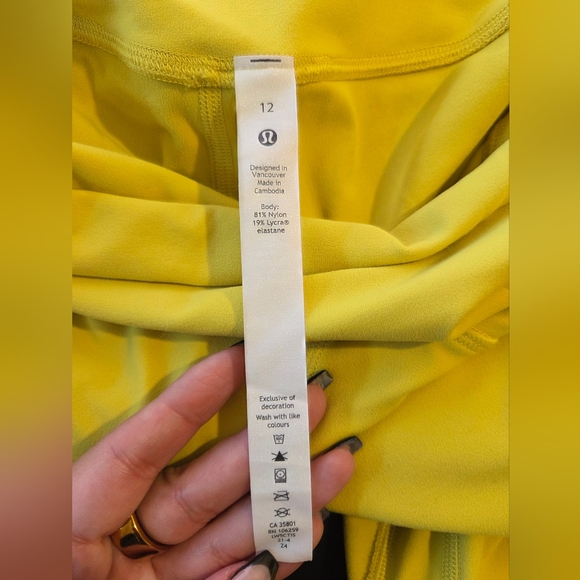 Lululemon Athletica Vibrant Yellow Leggings - Picture 3 of 8